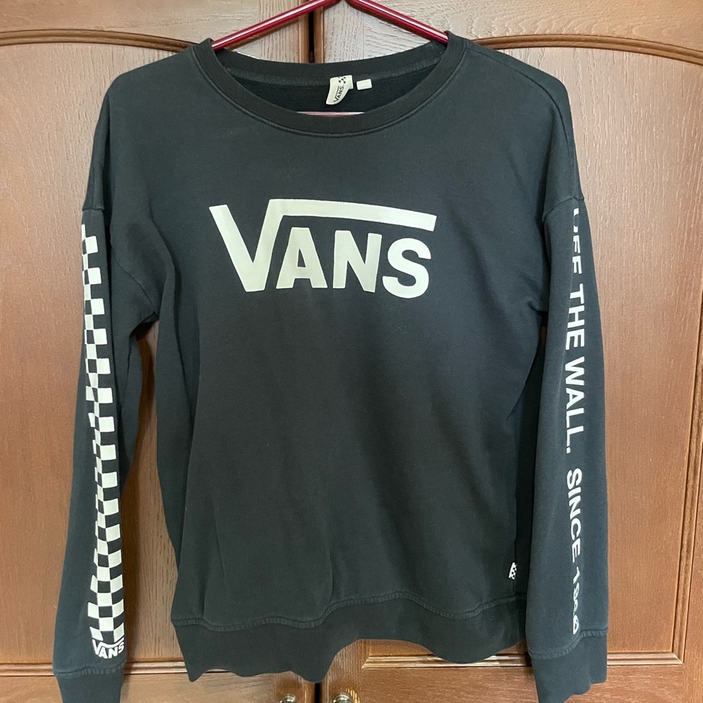 Vans Black Sweatshirt with White Logo
